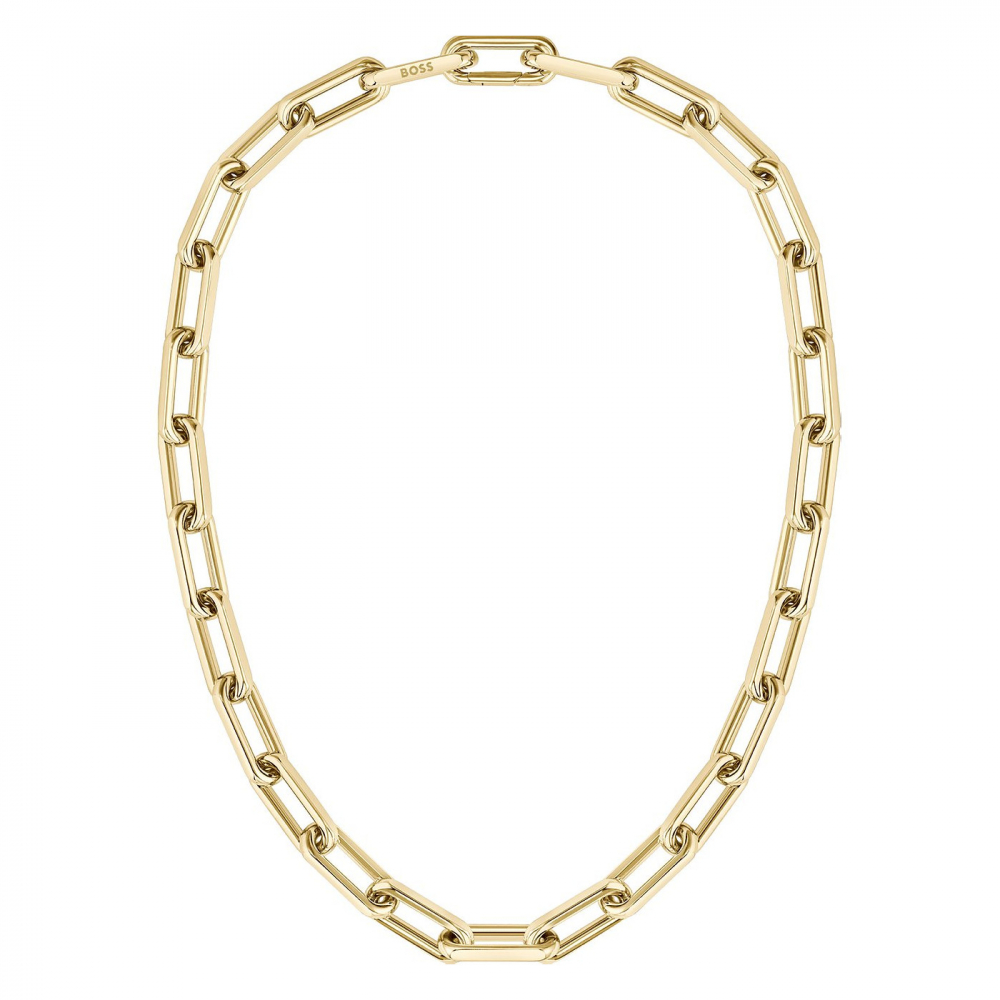 BOSS 1580579 Damen Anker Kette Edelstahl Goldfarben 47cm