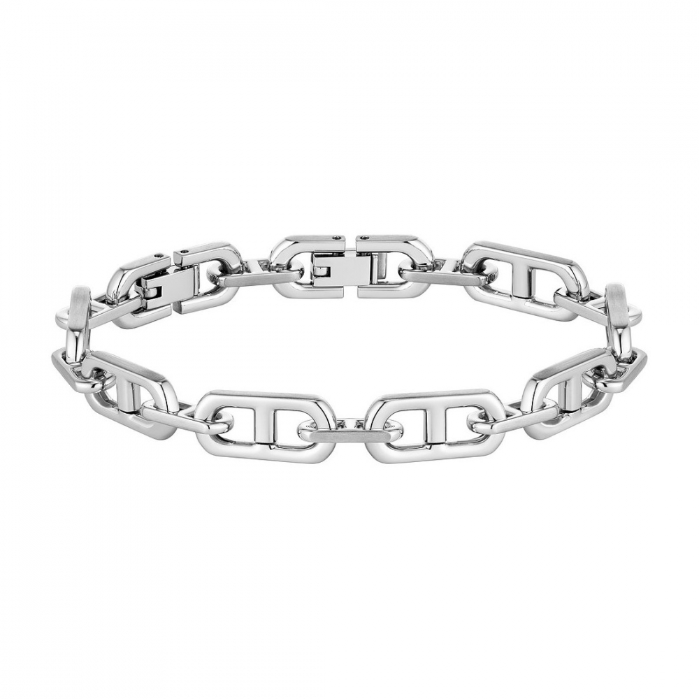 BOSS 1580727M Herren Glieder-Armband Edelstahl Silberfarben 20cm