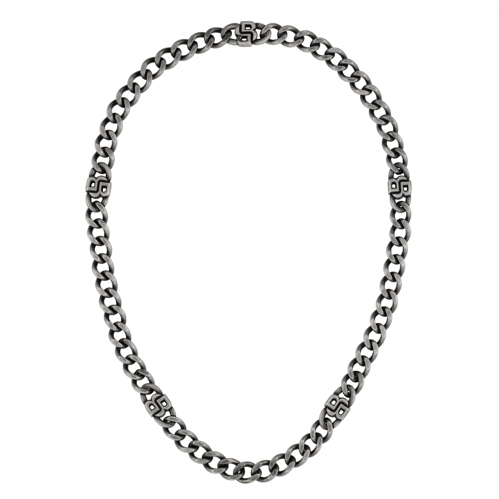 BOSS Herren Kette DOUBLE B ABSOLUTE 1580744 Edelstahl 56cm grau