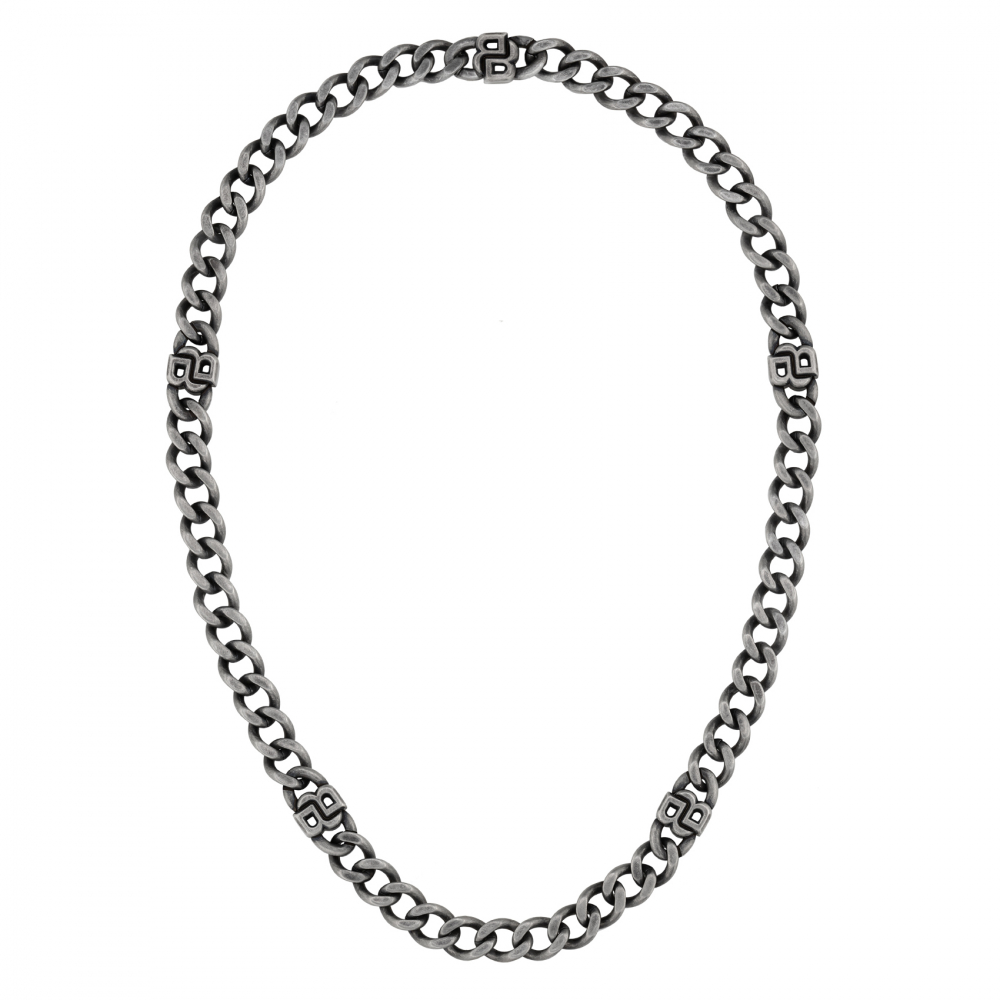 BOSS Herren Kette DOUBLE B ABSOLUTE 1580744 Edelstahl 56cm grau
