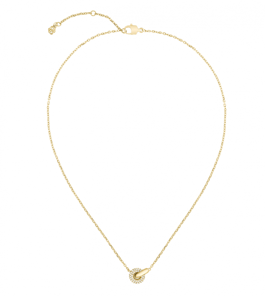 BOSS 1580755 Damen Kette mit Anhänger Edelstahl Goldfarben 51cm