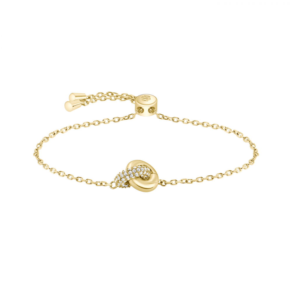 BOSS Damen Armband Edelstahl 1580757 Gliederarmband Goldfarben 17,5cm