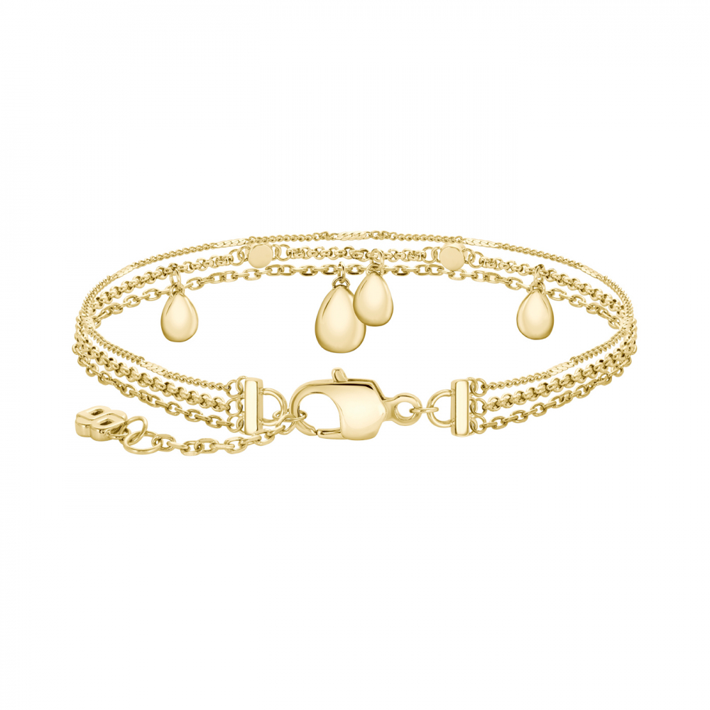 BOSS Damen Armband Edelstahl 1580768 Goldfarben 18cm