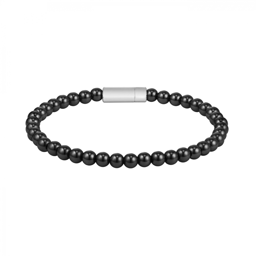 BOSS Herren 1580789M Onyx Armband Edelstahlarmband 21cm