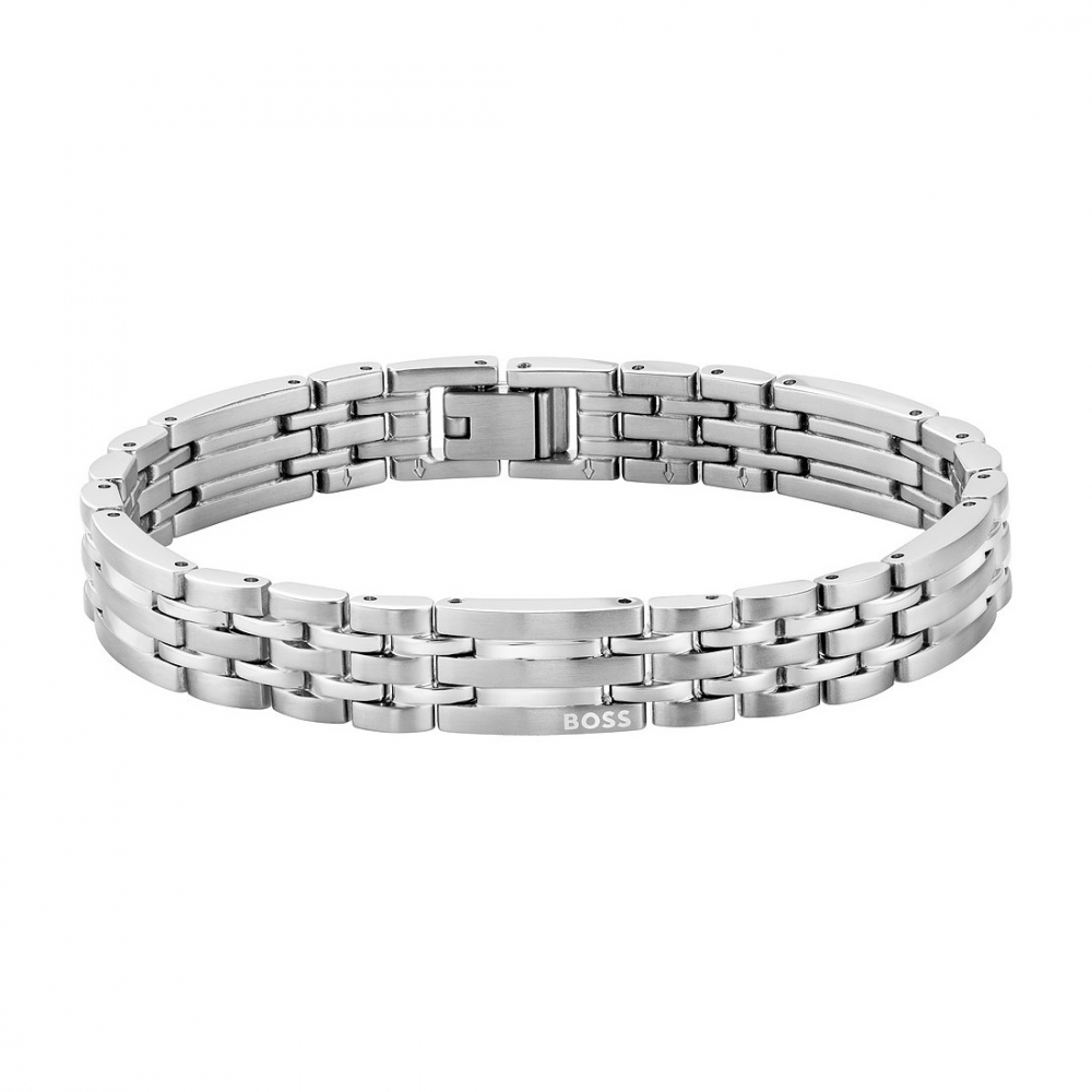 BOSS Herren Armband Edelstahl 1580812 Gliederband 19cm