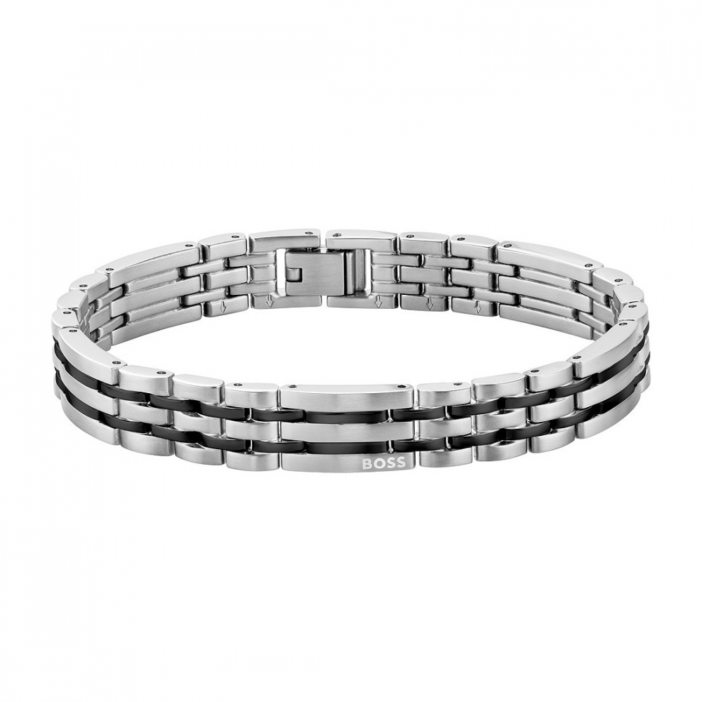 BOSS Herren Armband Edelstahl 1580814 Gliederband 19cm