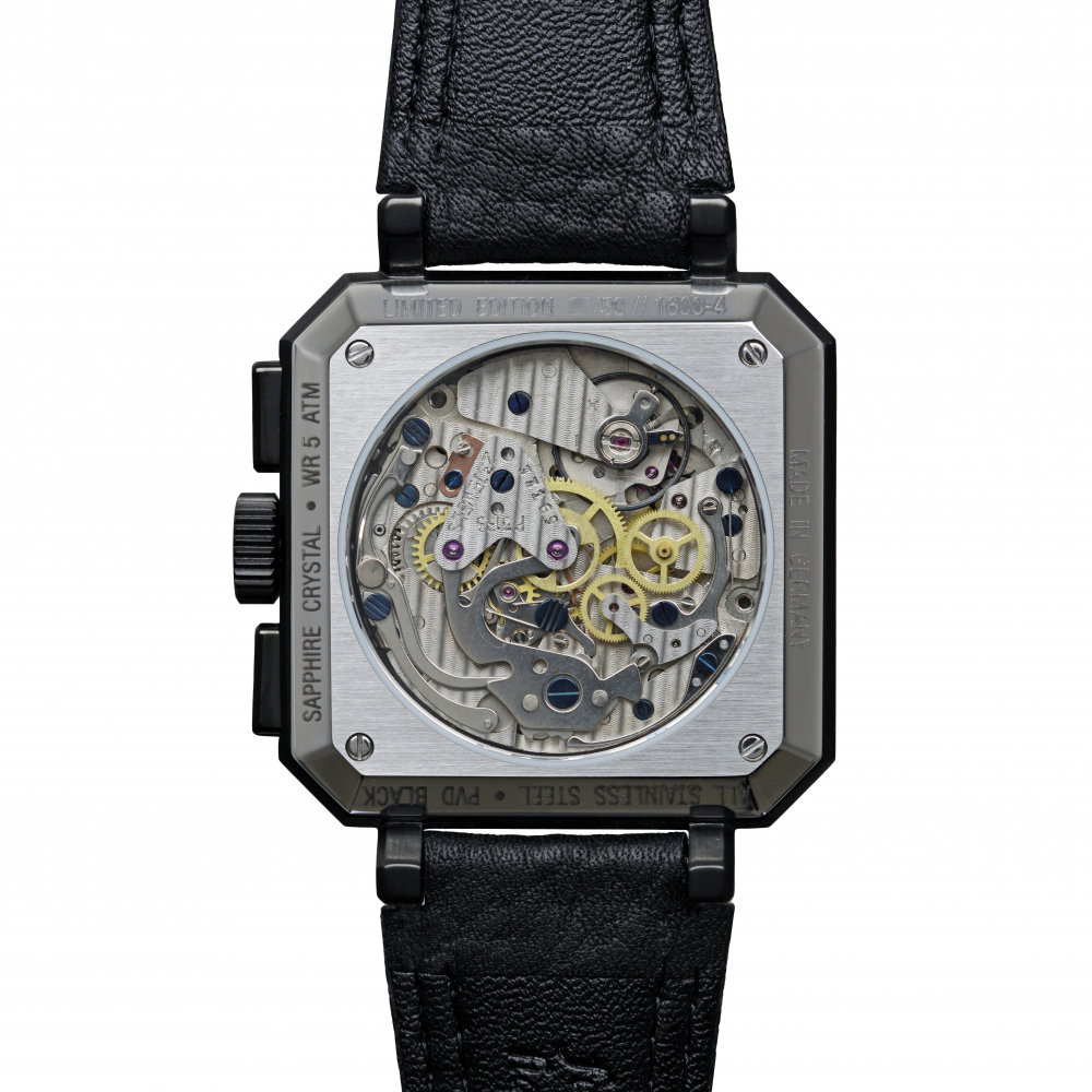 UMF Ruhla 1600-4 Armbanduhr, Chronograph, Handaufzug Poljot P3133 Saphirglas