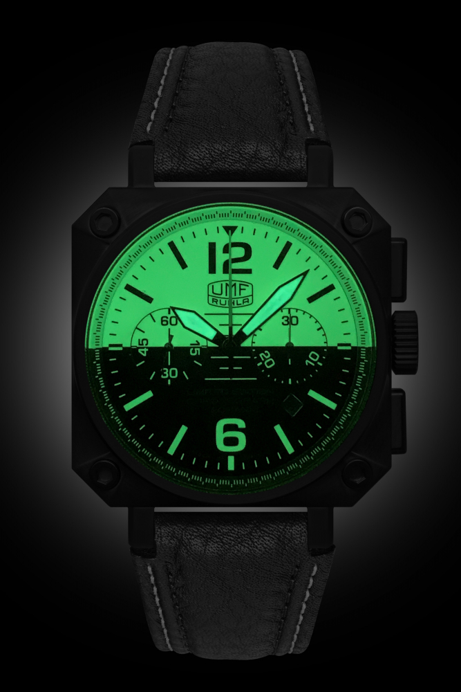 UMF Ruhla 1600-4 Armbanduhr, Chronograph, Handaufzug Poljot P3133 Saphirglas
