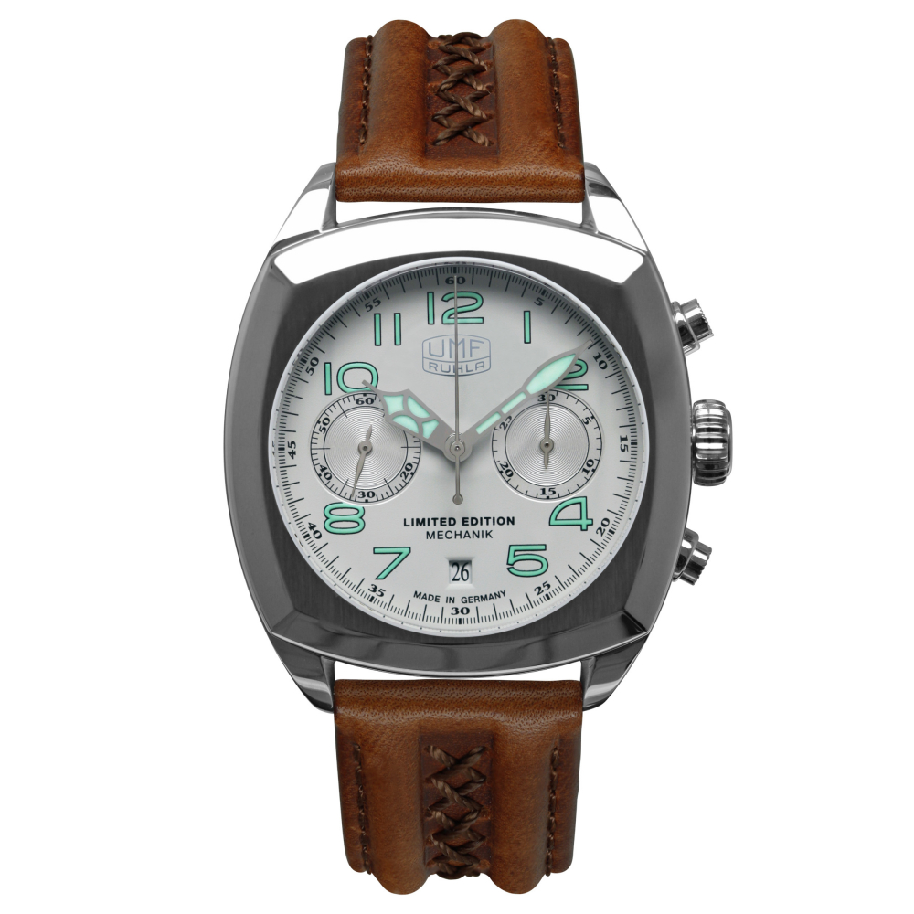UMF Ruhla 1616-5 Chronograph, Handaufzug Poljot P3133 Armbanduhr Saphirglas