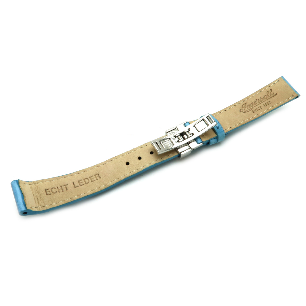 Ingersoll Ersatzband Leder türkis Kokoprägung Stegbreite 16mm mit Faltschließe