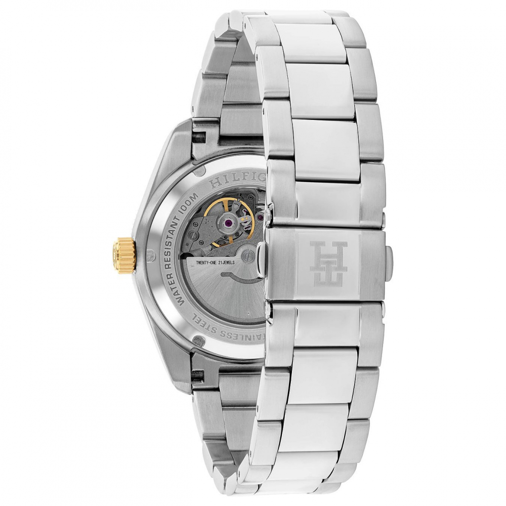 Tommy Hilfiger Herren Armbanduhr 1710551 Automatik Edelstahl, 10ATM