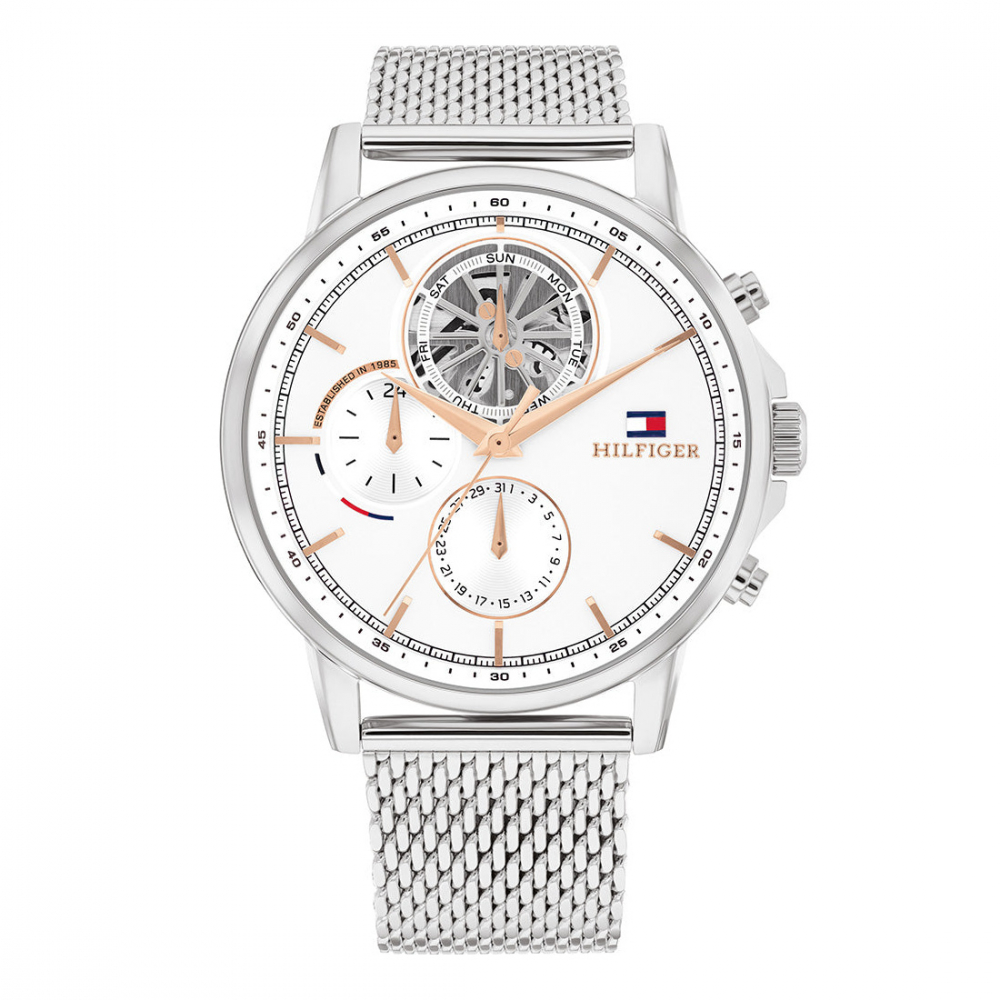 Tommy Hilfiger Herren Armbanduhr 1710682 Multifunktion Datum-Wochentag