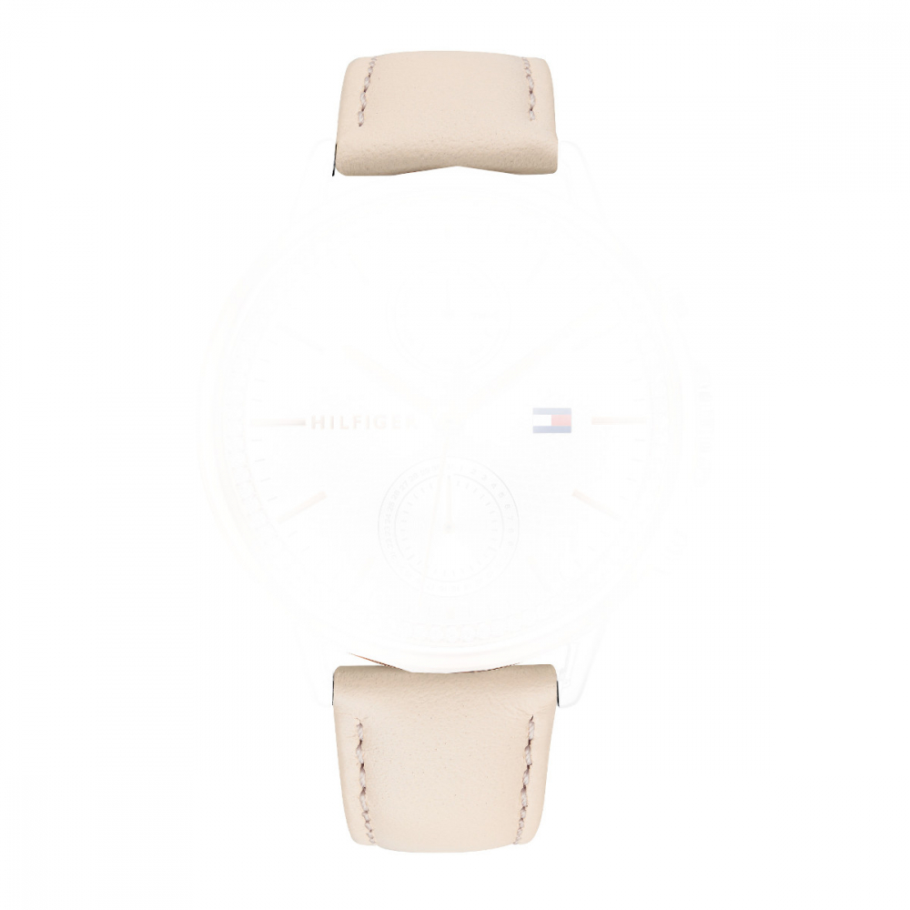 Tommy Hilfiger Ersatzband, Wechselband Leder creme, Stegbreite 18mm, 1781913