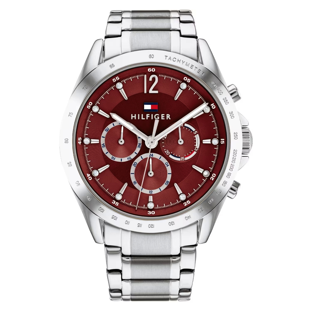 Tommy Hilfiger Damen Armbanduhr 1782559 Multifunktion, 40mm, Rot