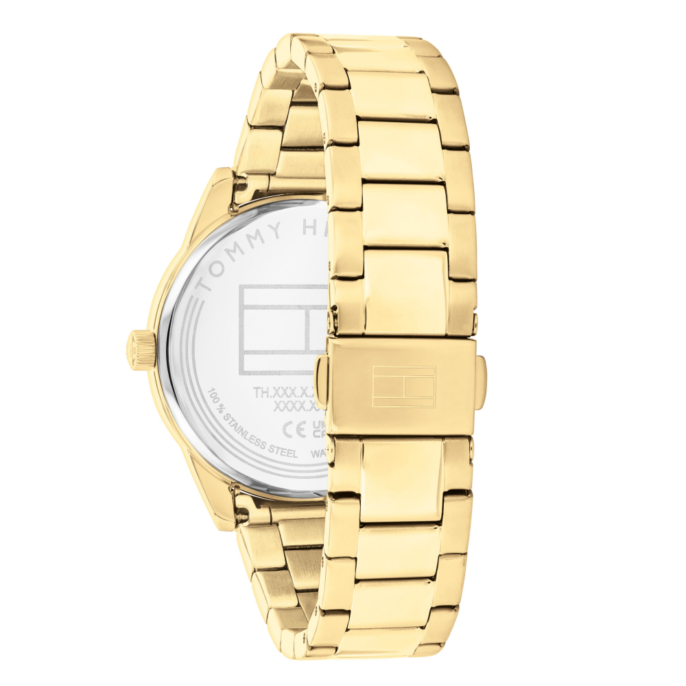 Tommy Hilfiger Damen Armbanduhr 1782746 Multifunktion goldfarben, grün