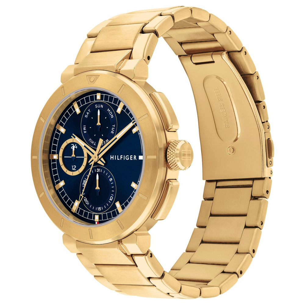 Tommy Hilfiger 1792118 Multifunktion Herren Armbanduhr Day-Date goldfarben