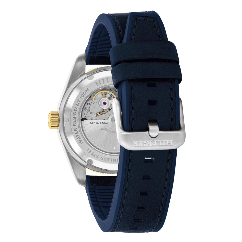 Tommy Hilfiger Herren Armbanduhr 1792141 Automatik Leder-Silikon, 10ATM