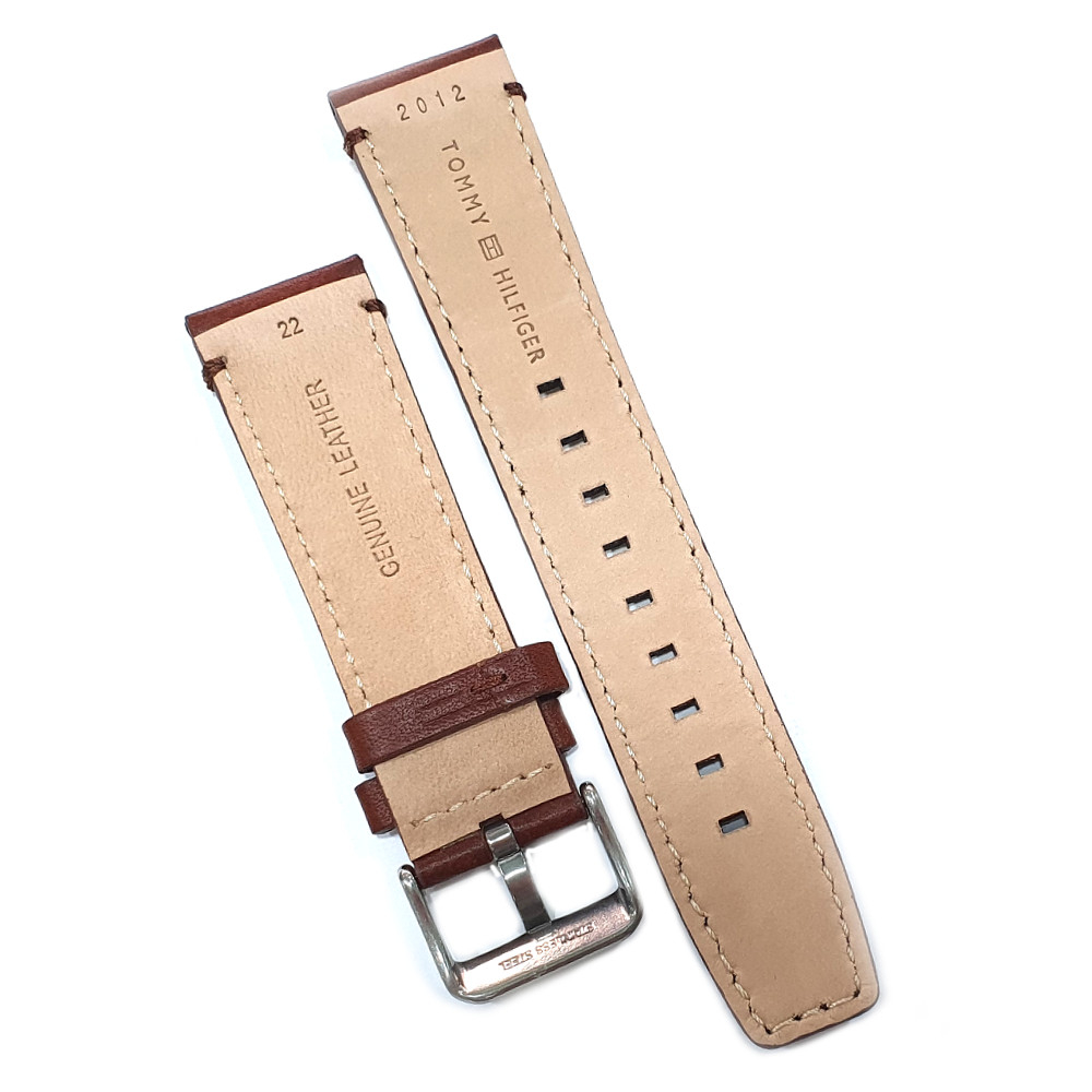 Tommy Hilfiger Ersatzband Leder braun Stegbreite 22mm 679302012