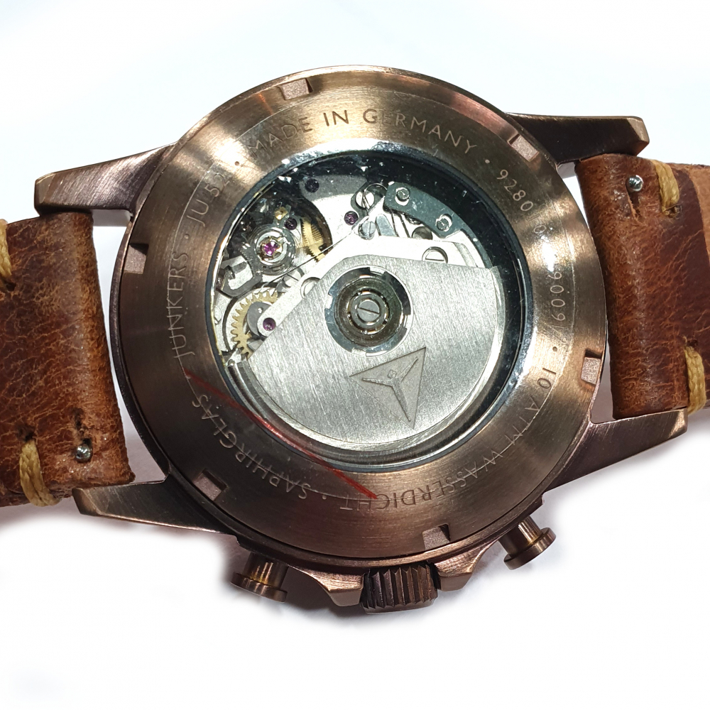 Junkers 9.28.01.06 JU 52 Aviator Chrono ETA Valjoux 7750 Saphir Day-Date, Grün, 42mm