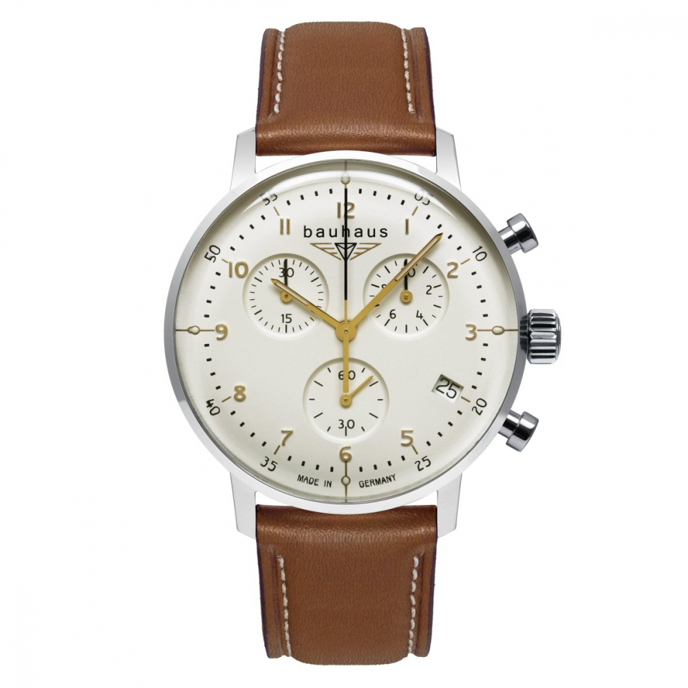 Bauhaus bauhaus Dessau 2096-1 Eta-Chronograph, Datum, Lederband