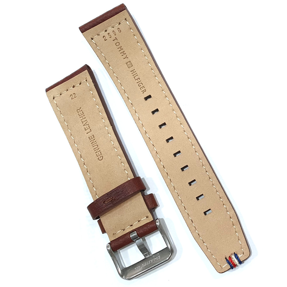 Tommy Hilfiger Ersatzband Leder braun Stegbreite 22mm 679302596