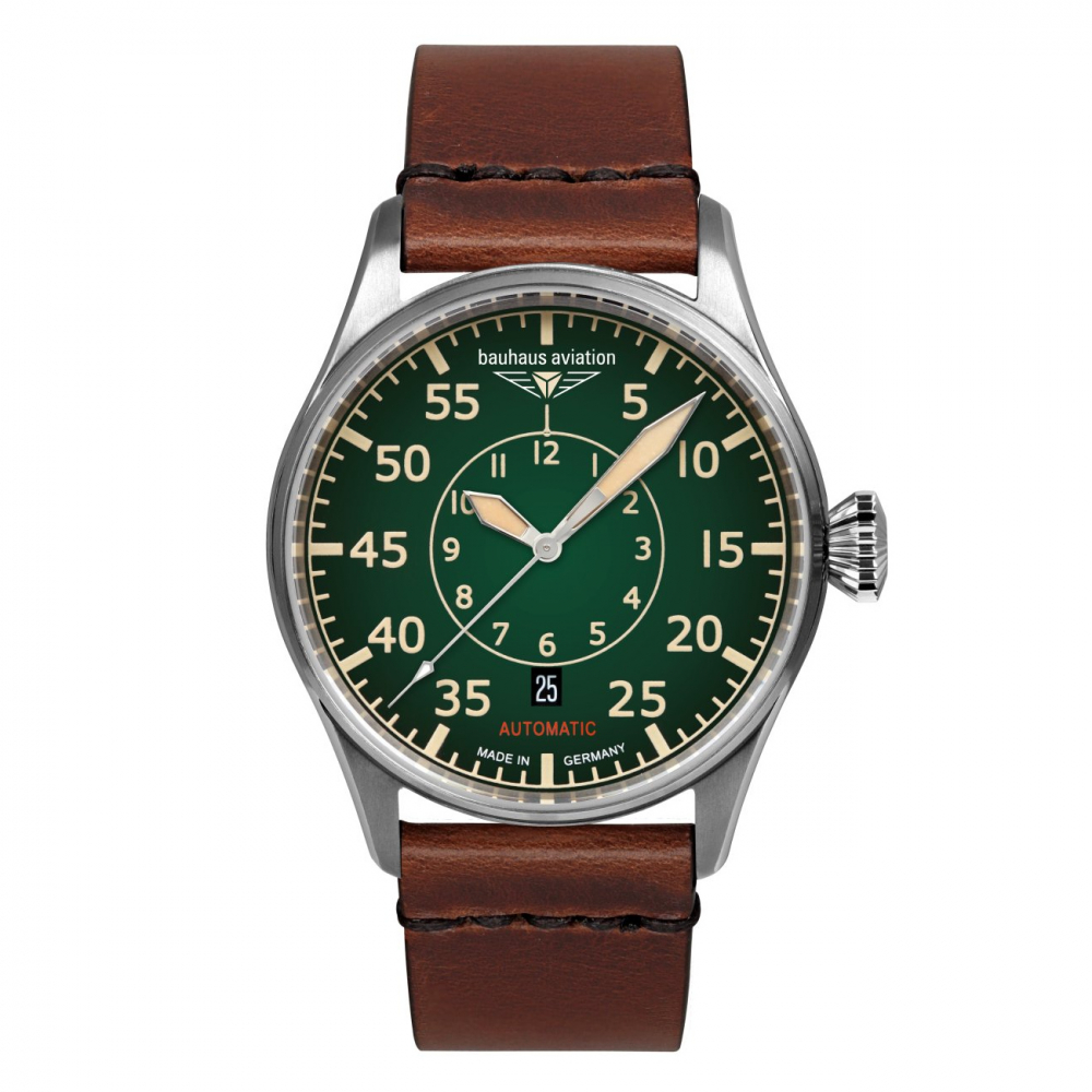 Bauhaus Aviation 2756-4 Flight Control Automatik, Saphirgas, Herrenuhr