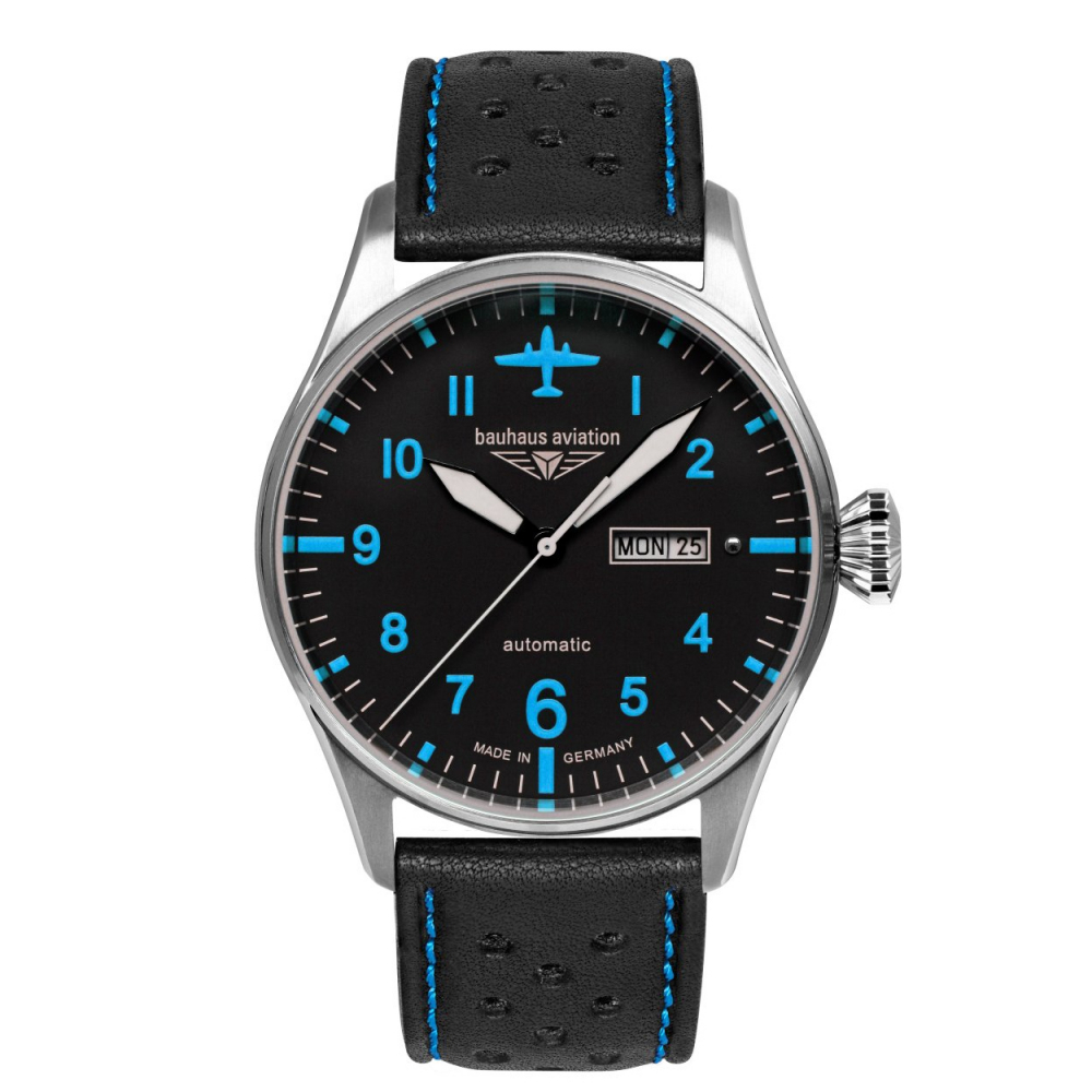 Bauhaus Aviation Flight Control 2766-3 Automatik, Day-Date, Herrenuhr