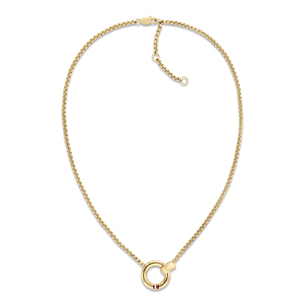 TOMMY HILFIGER Damen Kette 2780945 Edelstahl Goldfarben 40 + 5cm
