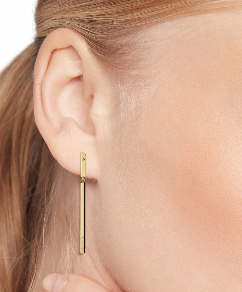 TOMMY HILFIGER Ohrringe paar Ohrstecker Edelstahl 2780955 Goldfarben