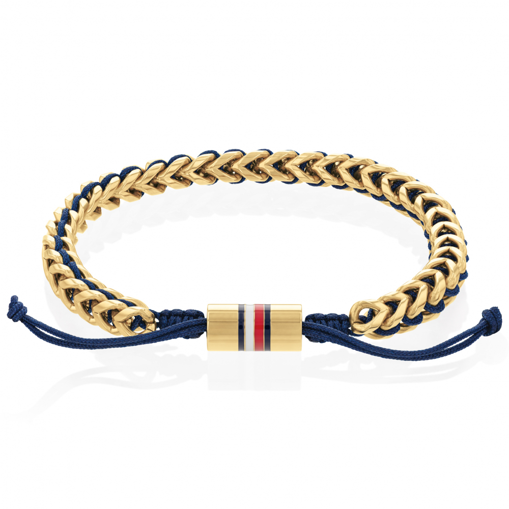 TOMMY HILFIGER 2790512 Herren Armband Schiebeverschluss Goldfarben 