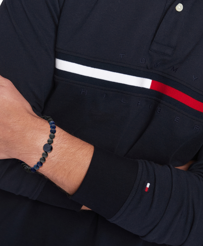 TOMMY HILFIGER 2790626 Armband, Farbstein, Carbon, Gummiband