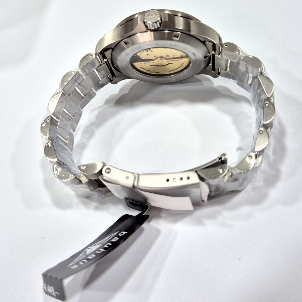 Bauhaus Aviation 2862M-3 Automatik, Day-Date, Saphirgas, Titan Herrenuhr