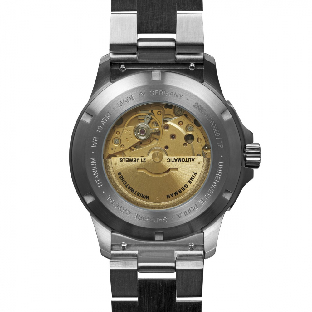 Bauhaus Aviation 2862M-3 Automatik, Day-Date, Saphirgas, Titan Herrenuhr
