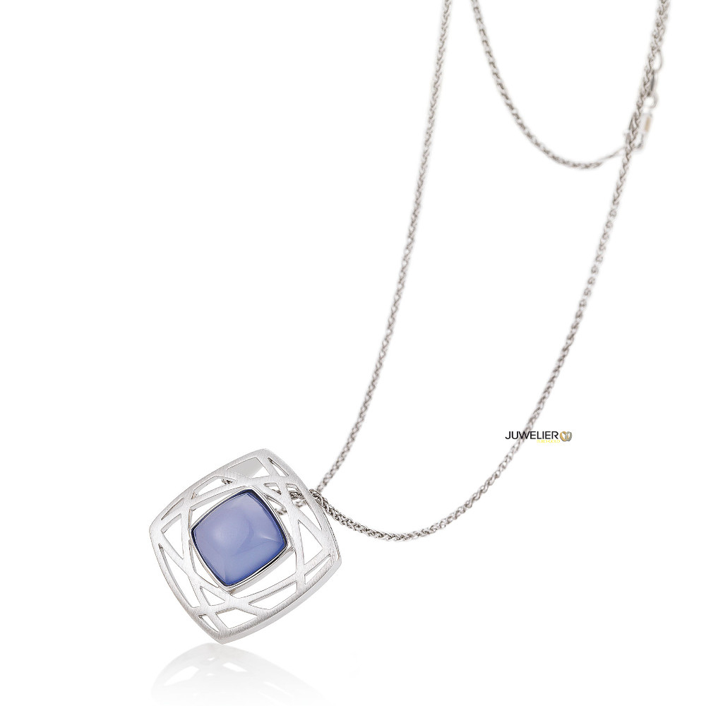 Schmuck Set in 925 Silber mit echter Achat Calzedon 98_6045 -Made by Breuning-