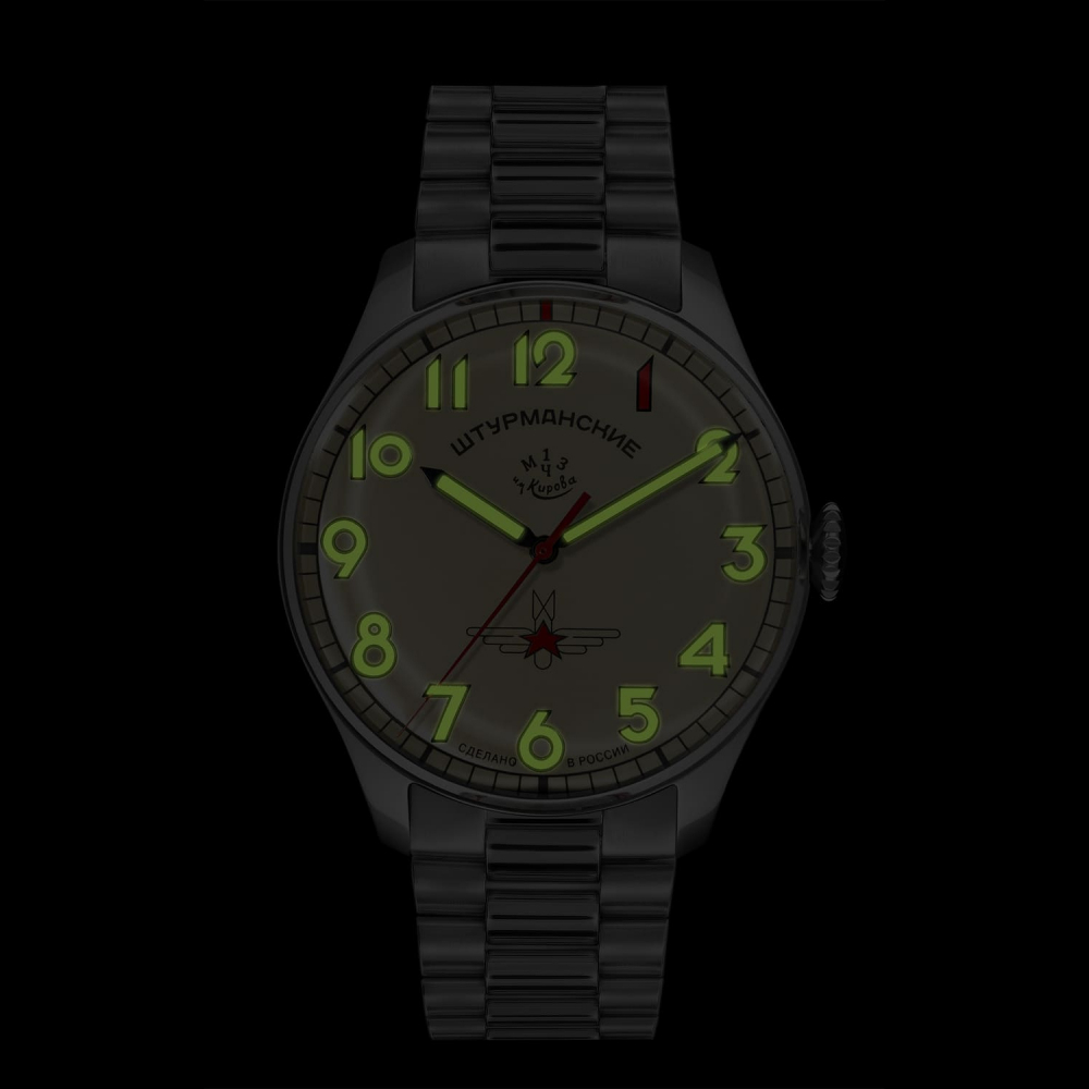 Sturmanskie Armbanduhr Automatik 3695121B Gagarin Vintage Retro Stahlband