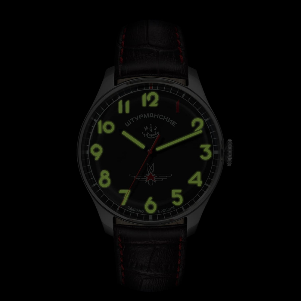 Sturmanskie Armbanduhr Automatik 3695122 Gagarin Vintage Retro Lederband