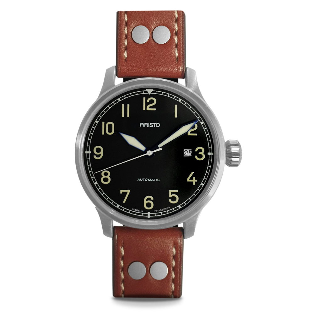 ARISTO Herren Automatikuhr RLM 7H1463-L PUW 1463 Militärsuhr, 42mm, Saphirglas