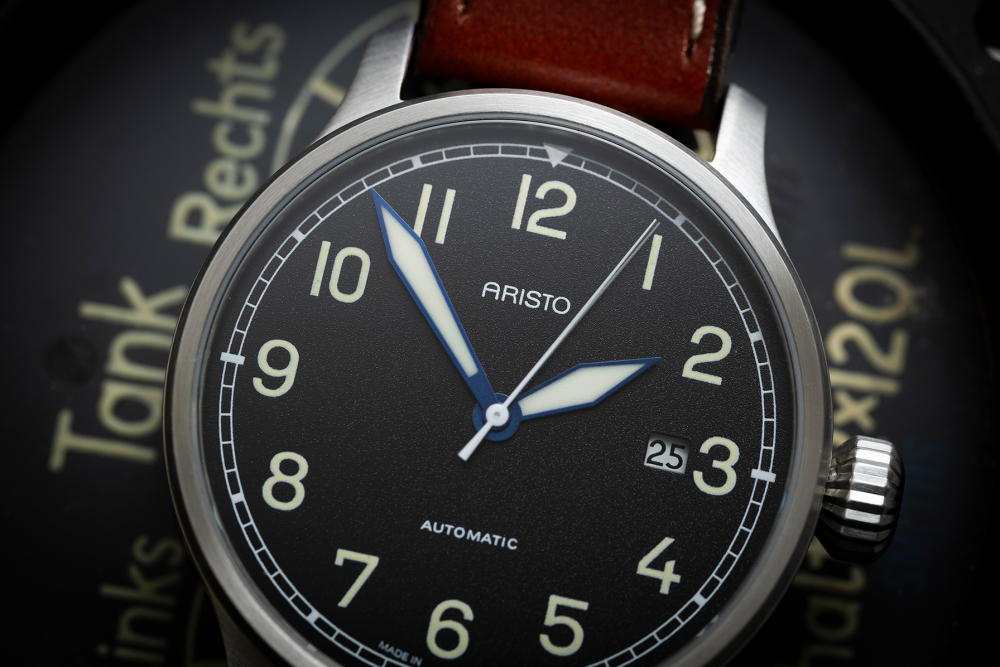 ARISTO Herren Automatikuhr RLM 7H1463-L PUW 1463 Militärsuhr, 42mm, Saphirglas