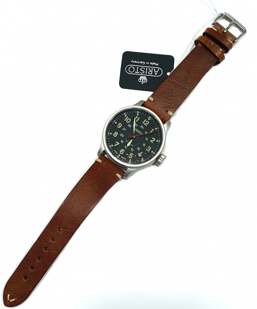 ARISTO Herren Armbanduhr Navy Style Vintage 3H220LB, SW-200 Automatik-Werk