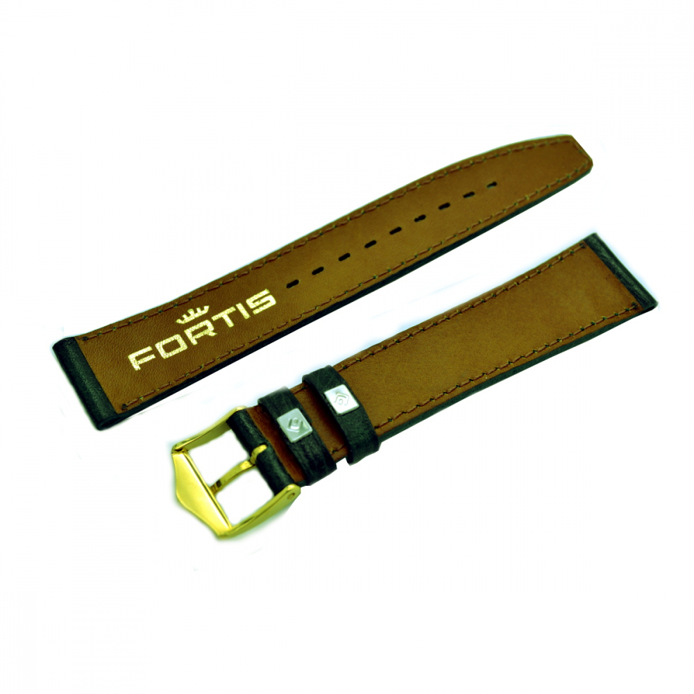 FORTIS - Ersatzband, Wechselband Leder grün, Stegbreite 18mm