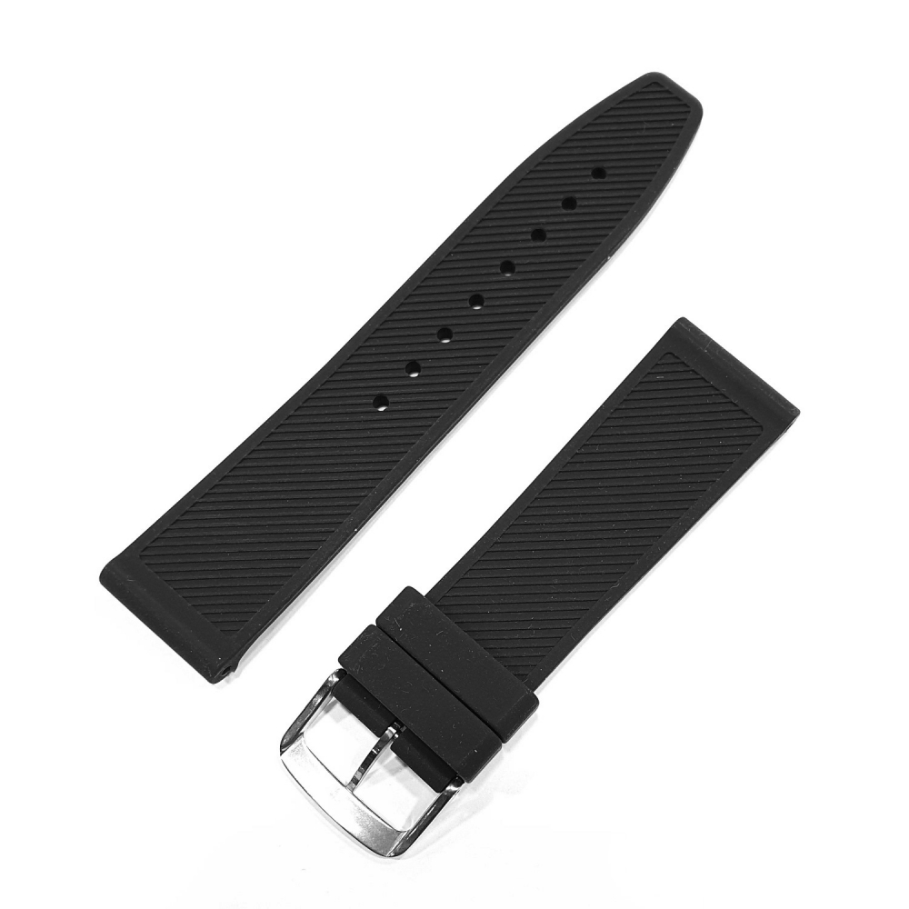 Dugena Silikon Schwarz Divers Friend Ersatzband Stegbreite 22mm