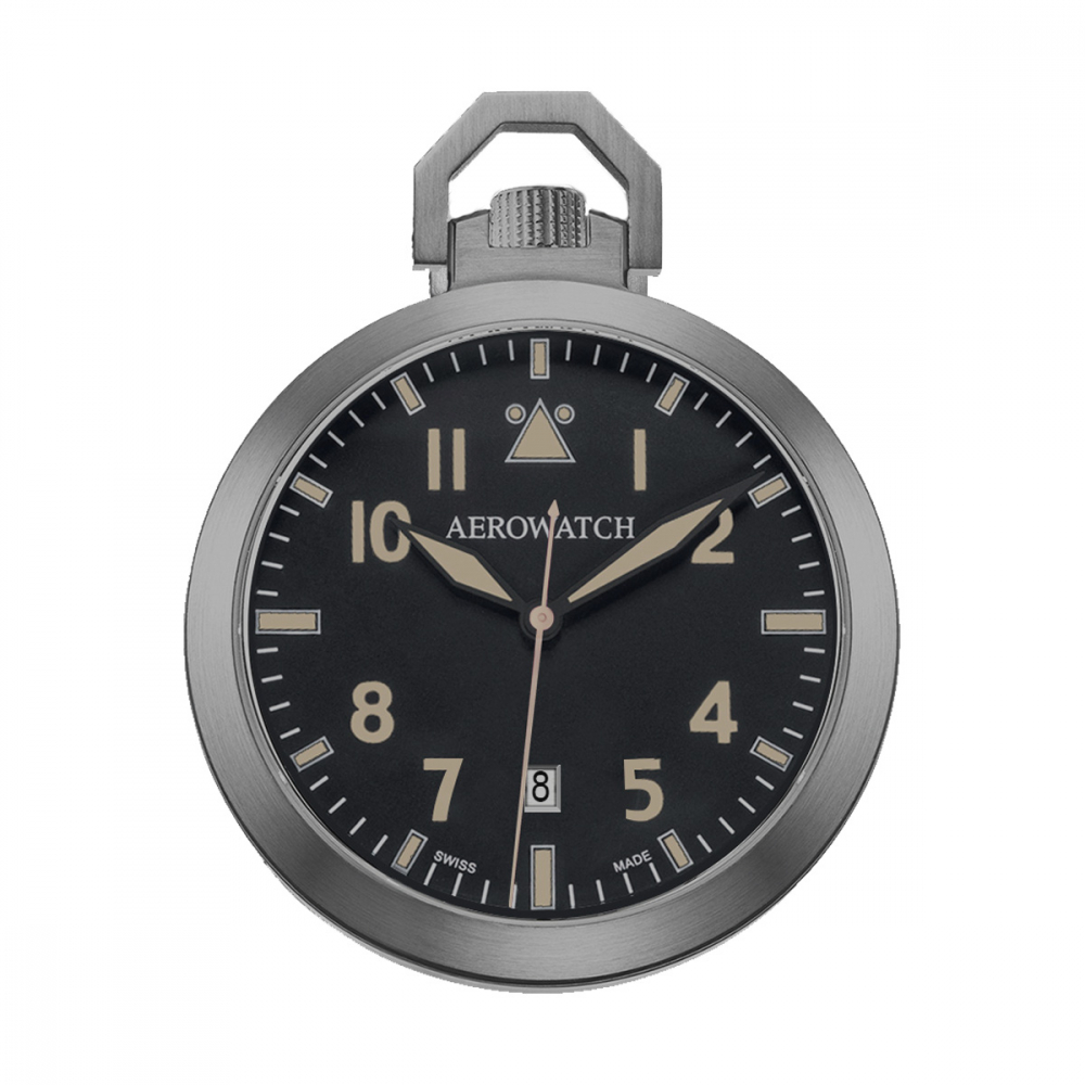 AEROWATCH 42829 AA06 Taschenuhr Lépine Flieger Datum, 48mm AEROWATCH 42829 AA06 Taschenuhr Lépine Flieger Datum, 48mm