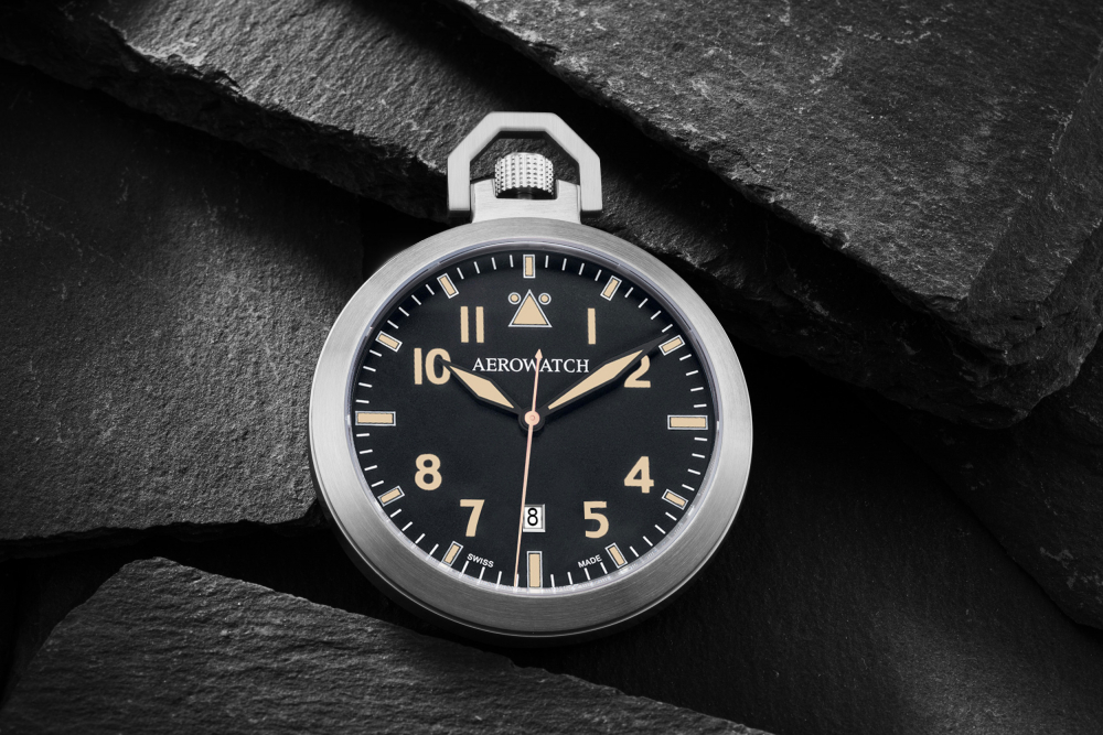 AEROWATCH 42829 AA06 Taschenuhr Lépine Flieger Datum, 48mm AEROWATCH 42829 AA06 Taschenuhr Lépine Flieger Datum, 48mm