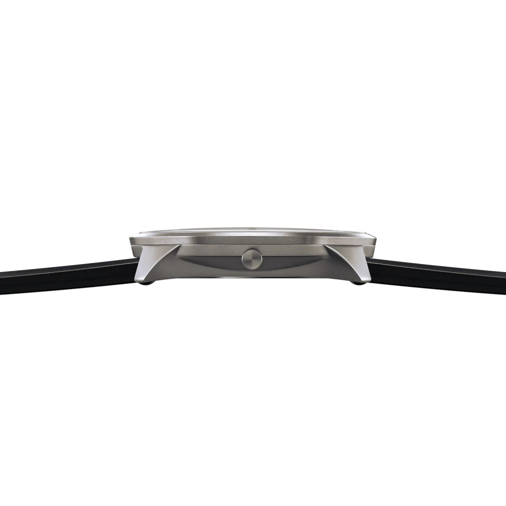 Botta UNO 24 Quarz 45mm Armbanduhr Titan Einzeigeruhr, 623010 24h-Anzeige Lederband