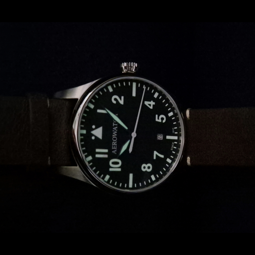 AEROWATCH Herren Armbanduhr Flieger/Pilotenuhr A 42997 AA04 Saphirglas