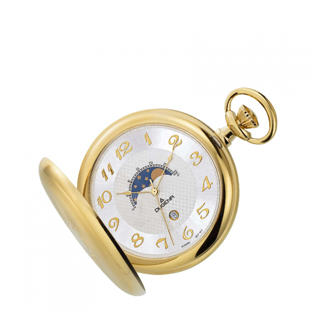 Dugena 4460306 Taschennuhr mit Kette, Datum