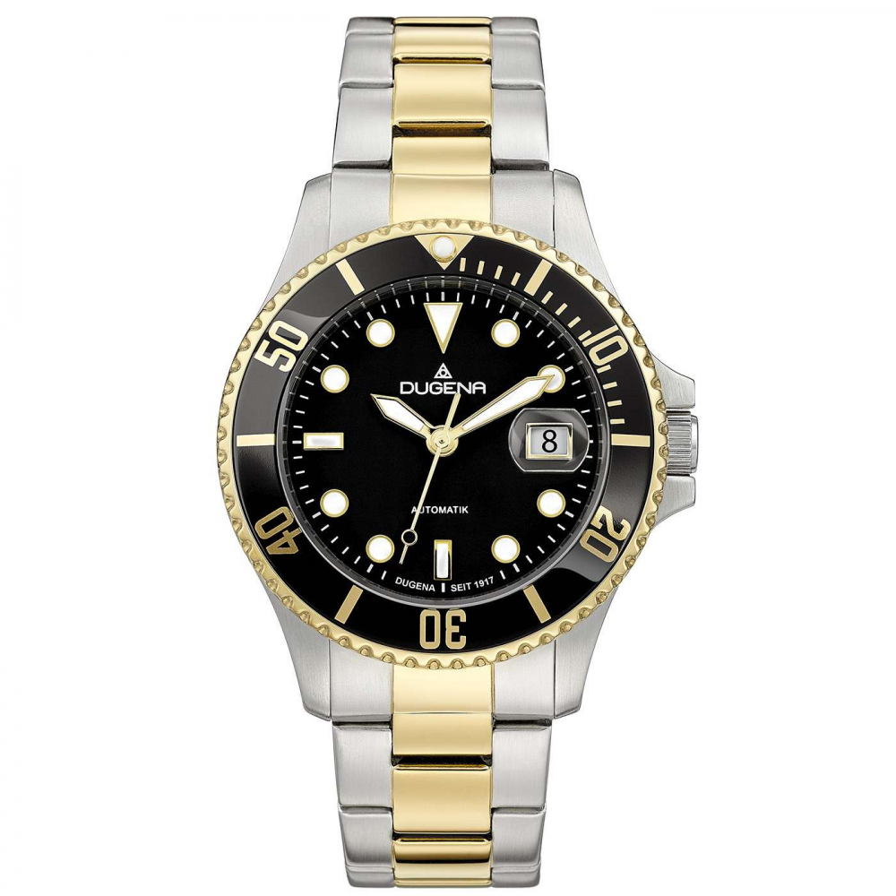 Dugena 4460776 Diver Herren Armbanduhr automatik bicolor