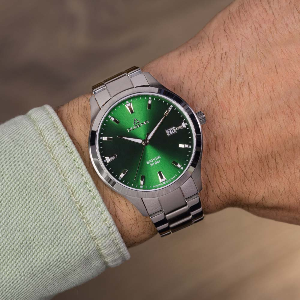 Dugena 4460974 Herren Armbanduhr Tresor Master, Saphirglas Datum 20 ATM