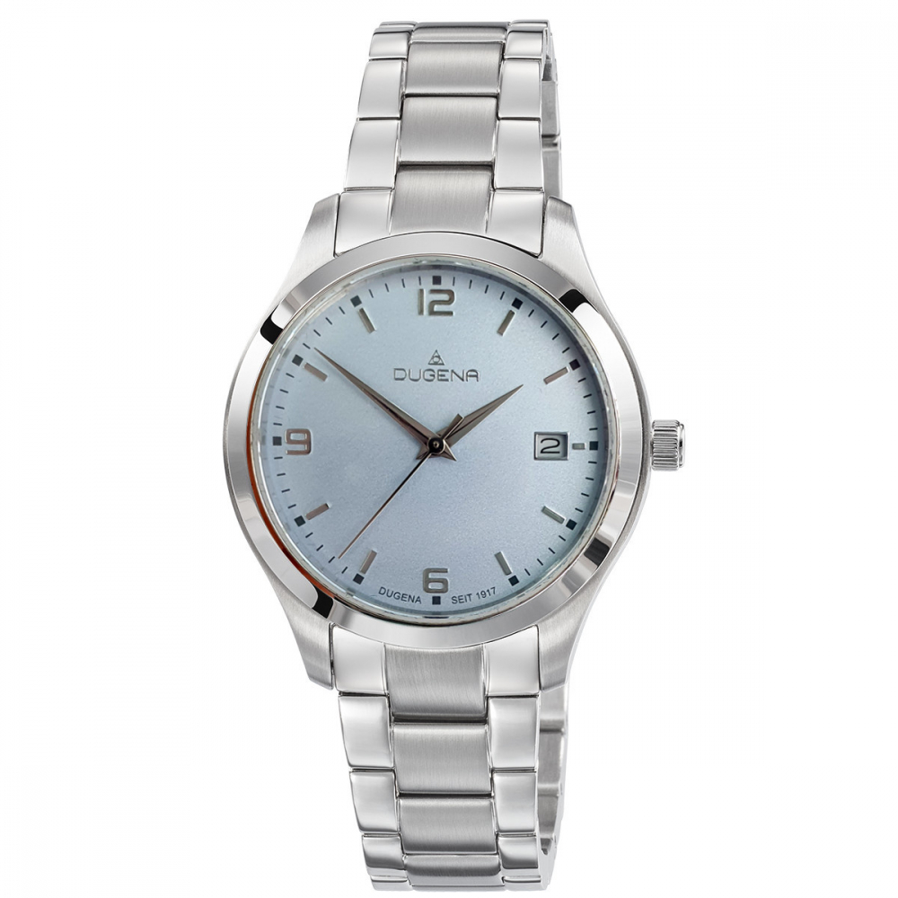 DUGENA Damen Armbanduhr 4461001 Tresor Woman, Saphirglas, 10 ATM, in blau