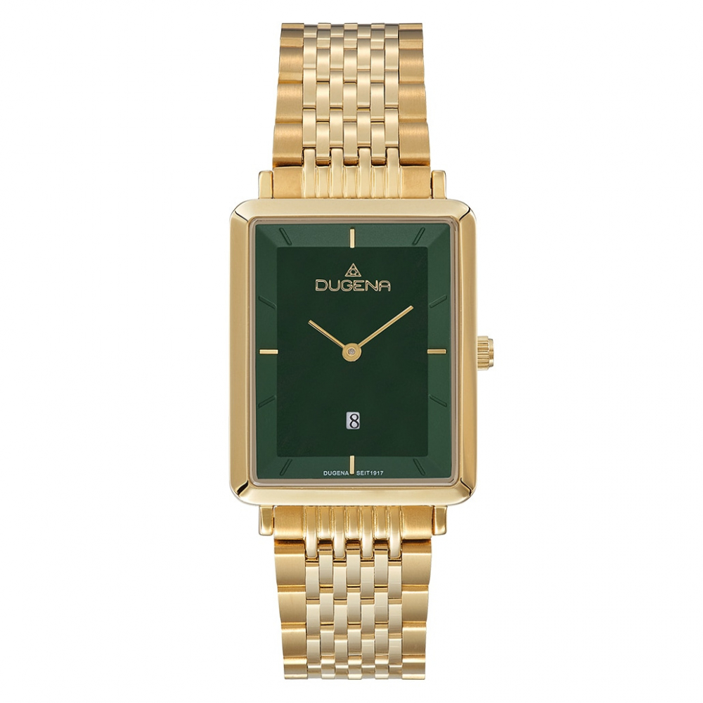 Dugena Damen Armbanduhr 4461079 Datum grün, goldfarben